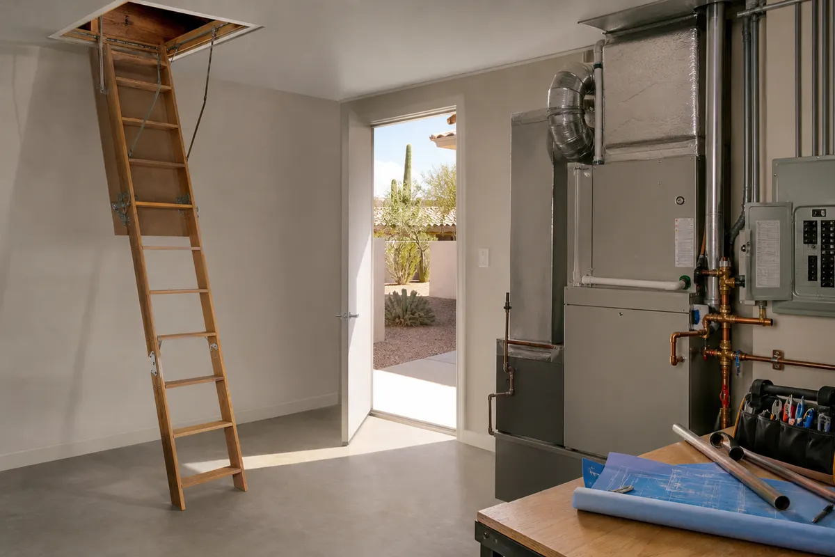 Panel Upgrade equipment access in a Phoenix home